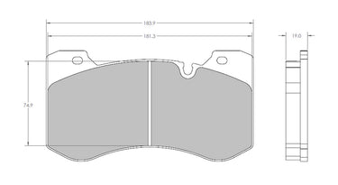 PFC racing brake pad shape no. 2478 for BMW